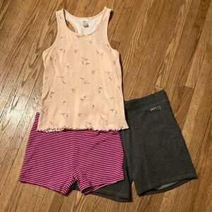 Size 14 lot. Two shorts and one tank.